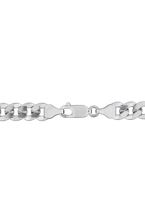 Delmar Diamond Cut Curb Chain Bracelet In Silver