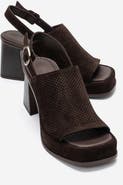 Forever & Always Shoes Penvia Block Heel Leather Platform Sandal