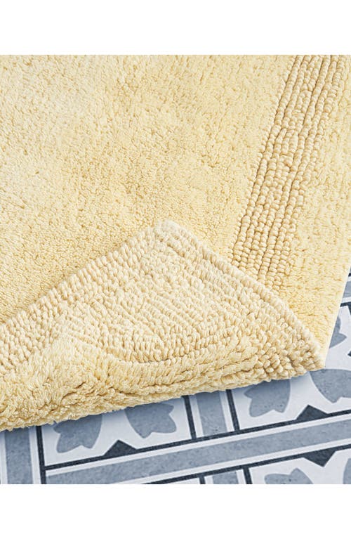 Laura Ashley Reversible Cotton Bath Rug In Yellow