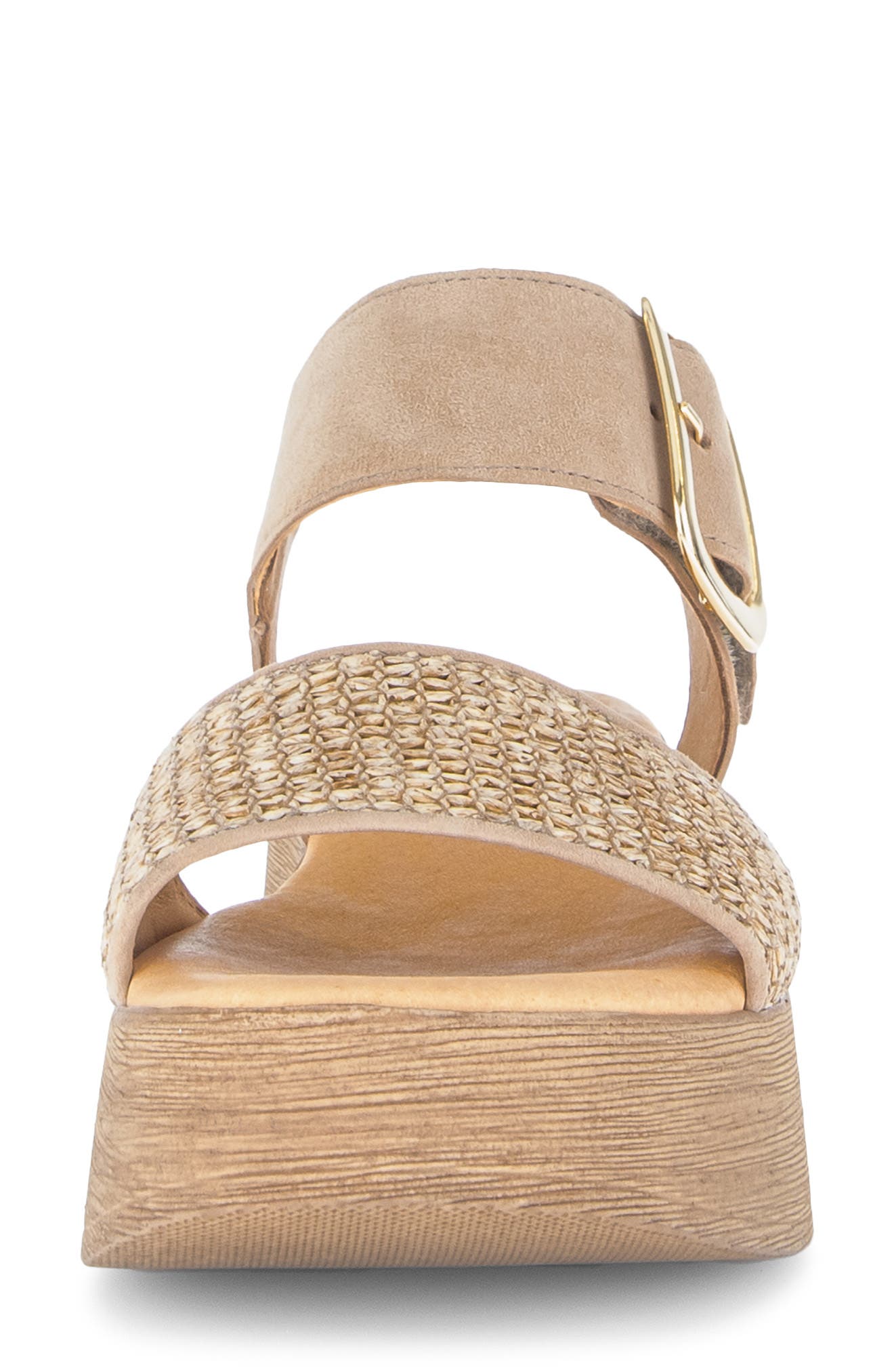 Gabor Ankle Strap Platform Sandal, Alternate, color, Sand