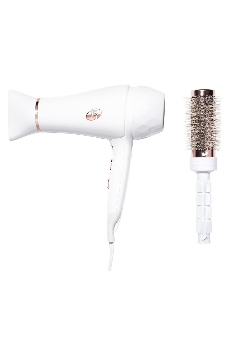 T3 White & Rose Gold Featherweight Luxe 2i Hair Dryer, Main, color, 