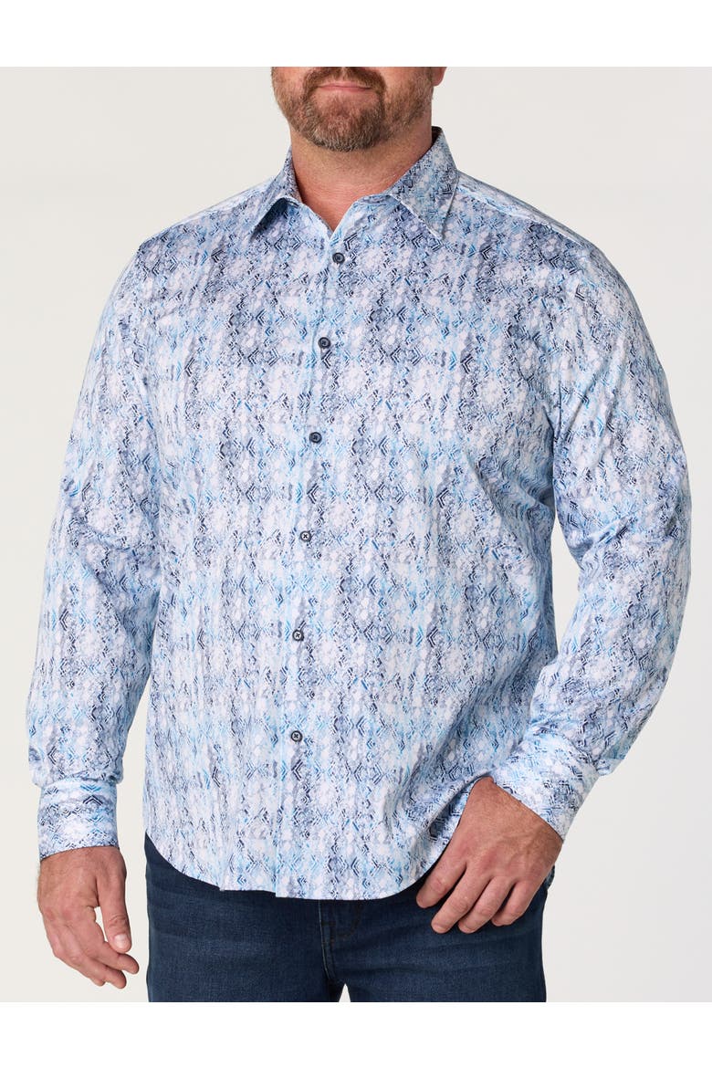 Big & Tall Alahmar Sport Shirt, Alternate, color, LT BLUE