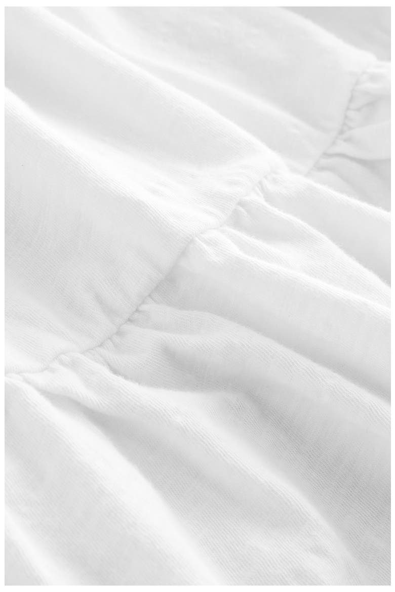 Embroidered Cotton Jersey Fit & Flare Dress, Alternate, color, WHITE