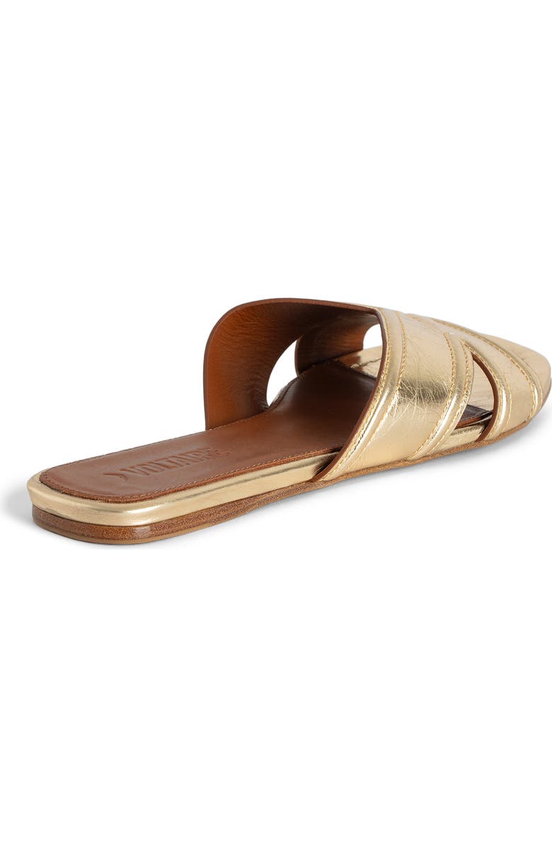 Zadig & Voltaire Azora Metallic Slide Sandal, Alternate, color, Gold