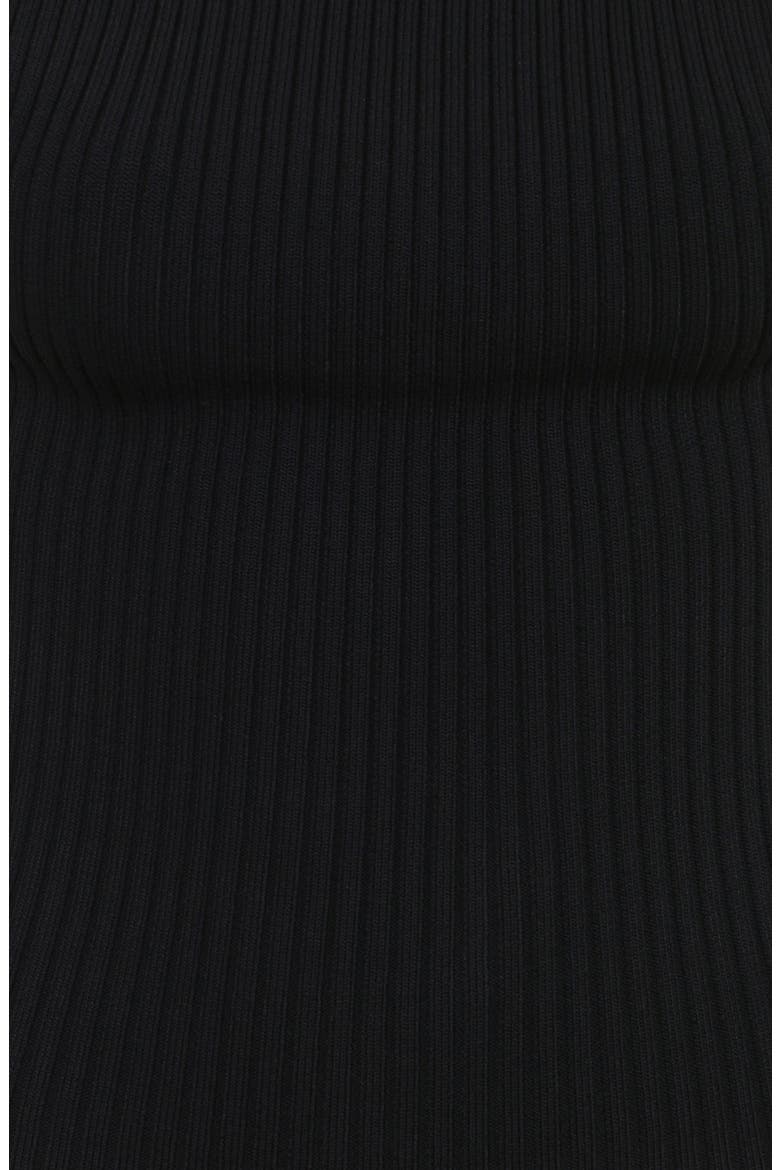Dina Backless Rib Turtleneck Sweater, Alternate, color, BLACK