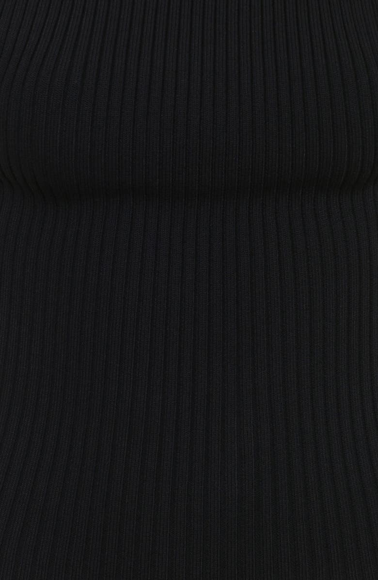 HOUSE OF CB Dina Backless Rib Turtleneck Sweater, Alternate, color, Black