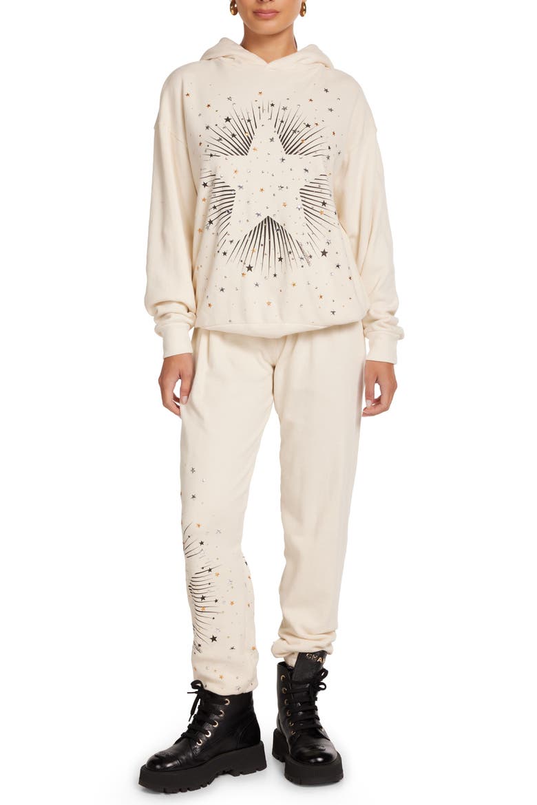 Harmony Stud Starburst Hoodie, Alternate, color, Ivory