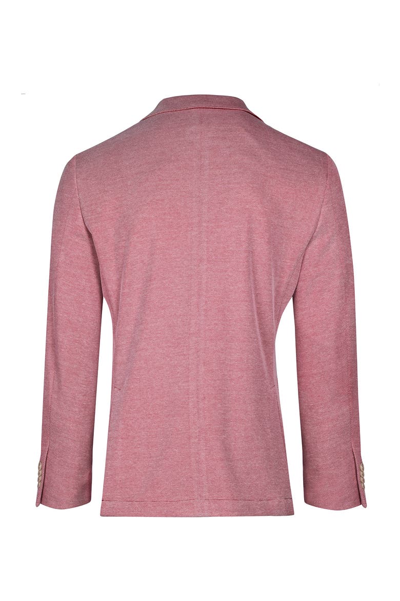 Notch Lapel Knit Blazer, Alternate, color, RED