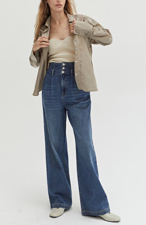 CRESCENT CRESCENT CORSET DETAILED DENIM PANTS