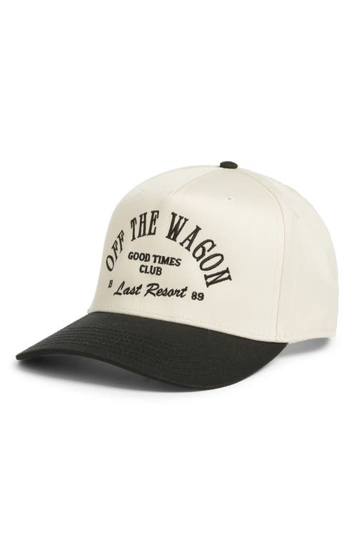 Friday Feelin ' Off The Wagon Adjustable Snapback Hat In White