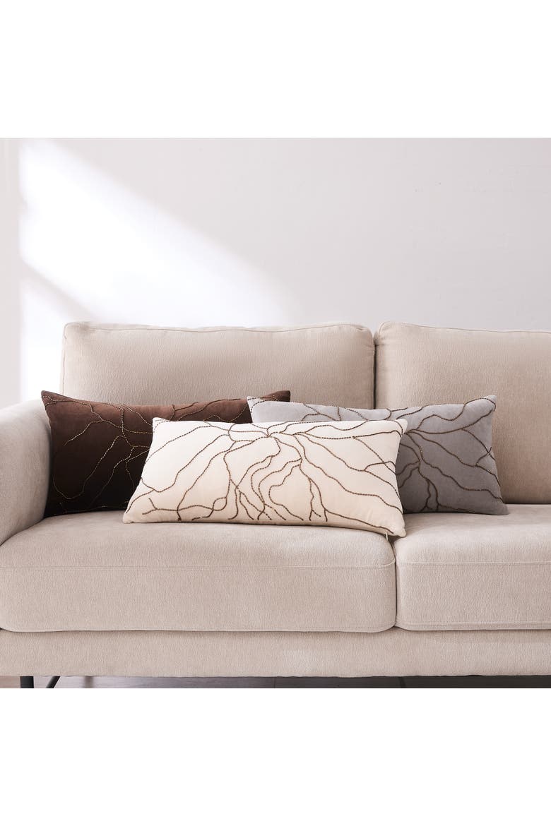 Roots Cotton Pillow Cover, Alternate, color, Cream