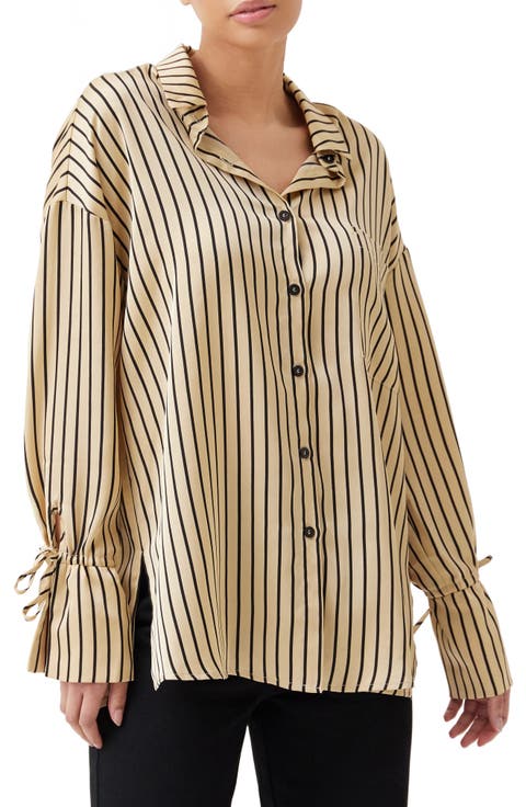Rodell Stripe Tie Cuff Shirt