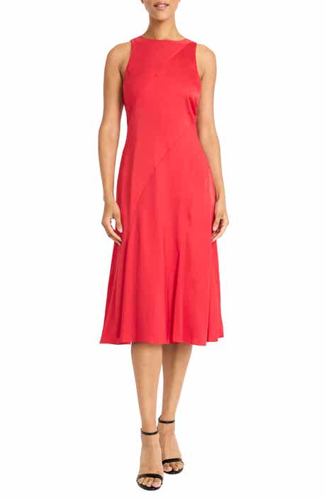 Maggy London Paneled Midi Dress