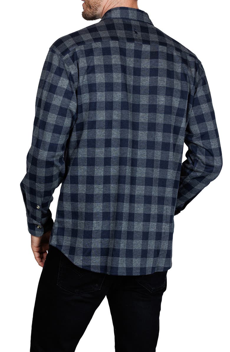 TailorByrd Super Soft Plaid Sweater Shirt, Alternate, color, Charcoal Heather