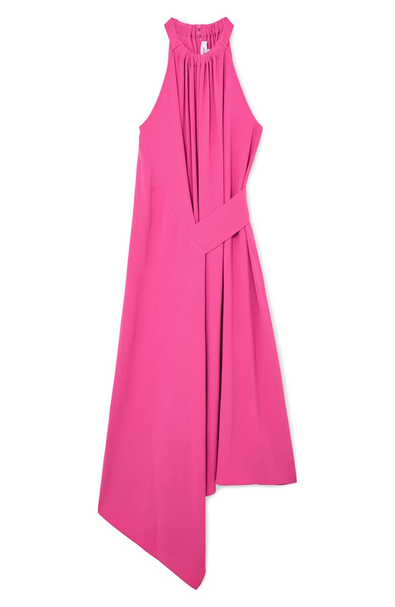 Reiss Maeve Sleeveless Asymmetric Midi Dress, Alternate, color, Raspberry Pink