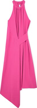 Reiss Maeve Sleeveless Asymmetric Midi Dress