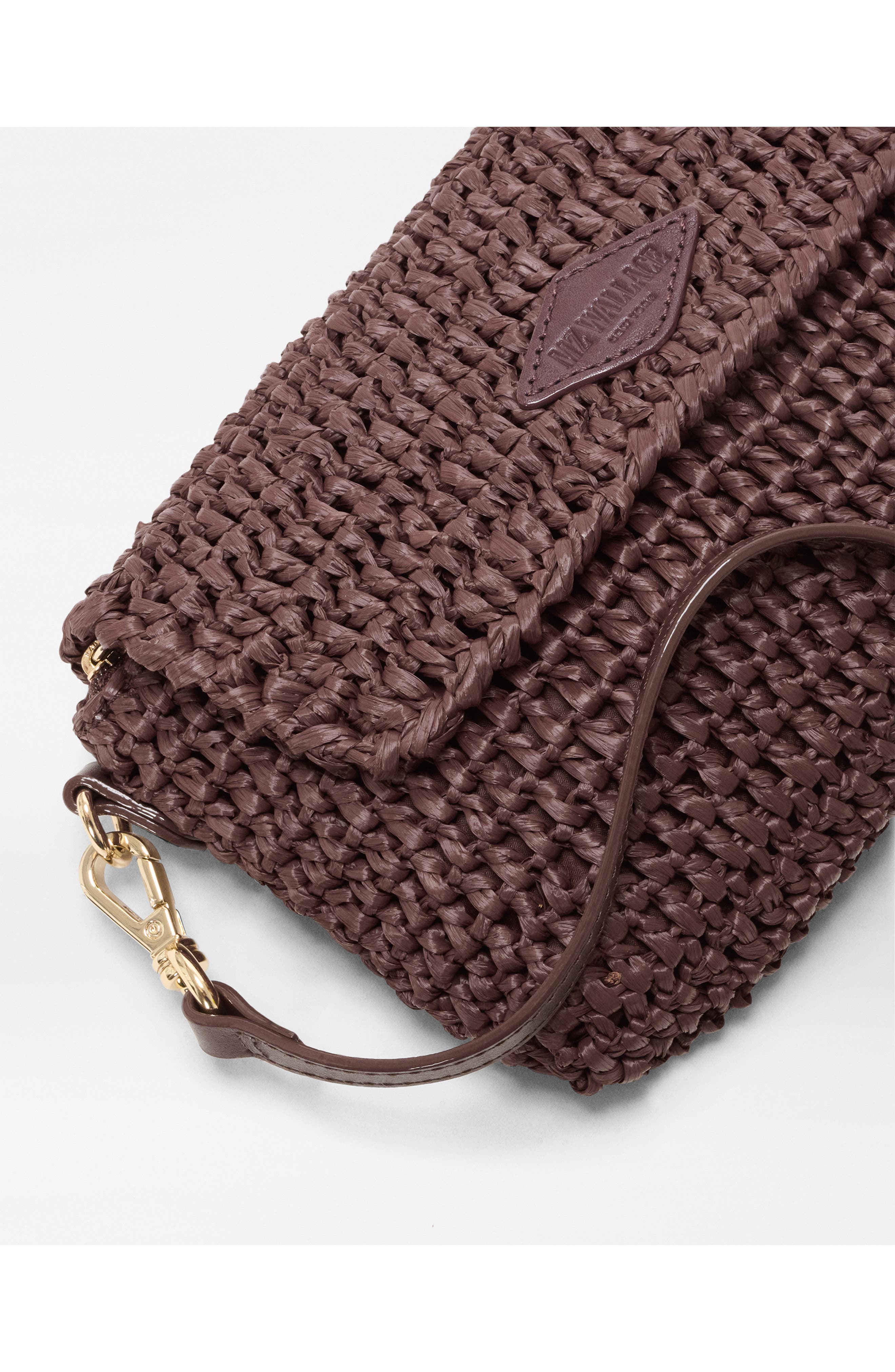 MZ Wallace Convertible Crochet Crossbody Bag, Alternate, color, Brown Crochet