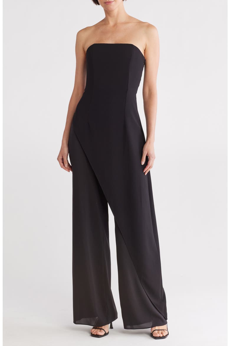 Alondra Strapless Jumpsuit, Main, color, BLACK