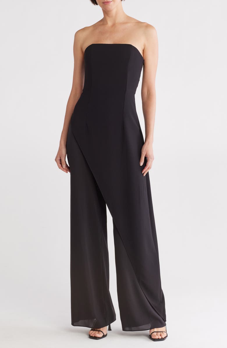 Alice + Olivia Alondra Strapless Jumpsuit, Main, color, 