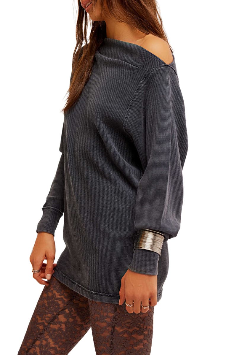 Free People Sammie Oversize Off the Shoulder Thermal Top, Alternate, color, 