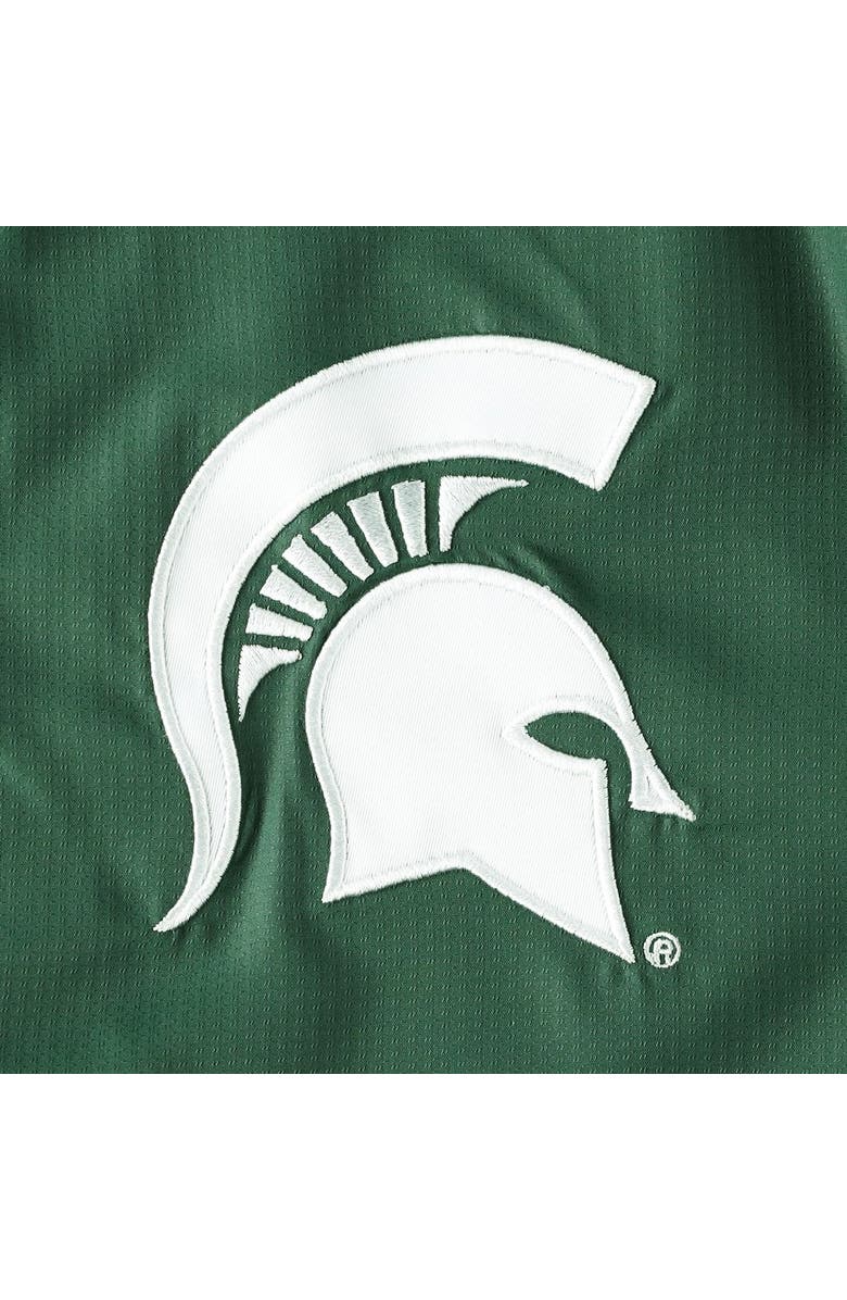 G-III SPORTS BY CARL BANKS Men's G-III Sports by Carl Banks White/Green Michigan State Spartans Fair Catch Half-Zip Anorak Jacket, Alternate, color, 