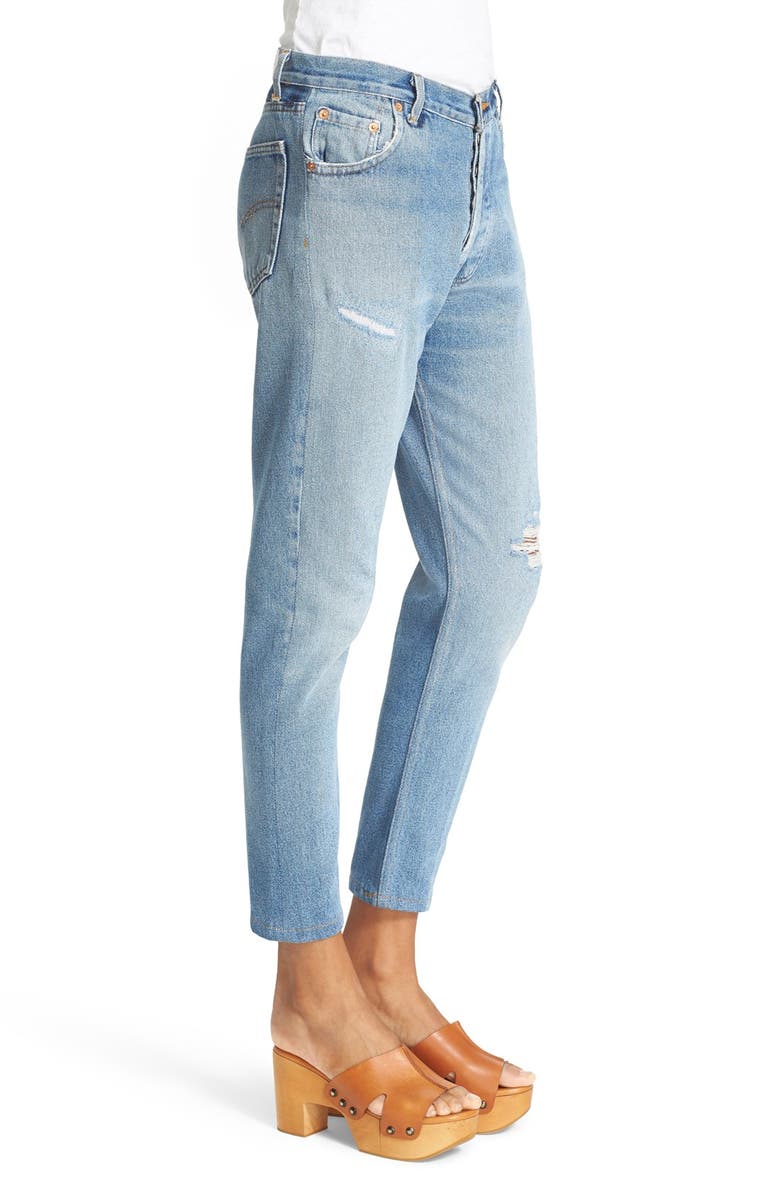 Re/Done Reconstructed High Waist Ankle Crop Jeans, Alternate, color, 