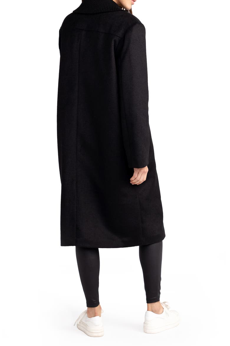 After Party Quilt Lined Wool Blend Coat, Alternate, color, BLACK