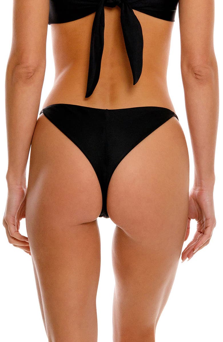 Agua Bendita Maisie Dawn Solid Bikini Bottoms, Alternate, color, Black
