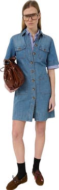 GERARD DAREL Rani Denim Shirt Dress