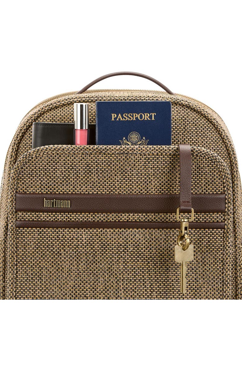 Hartmann Tweed Travel Backpack, Alternate, color, Tweed/Natural Leather