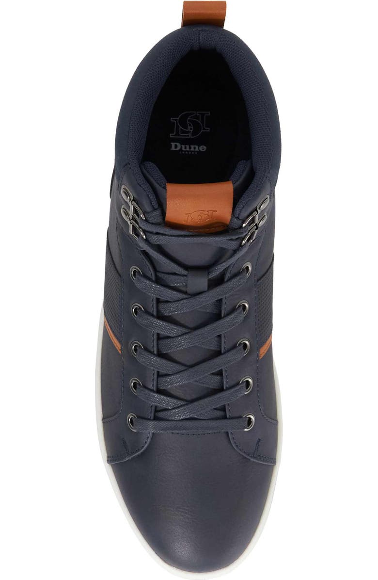 Dune London Sailors High Top Sneaker, Alternate, color, Navy