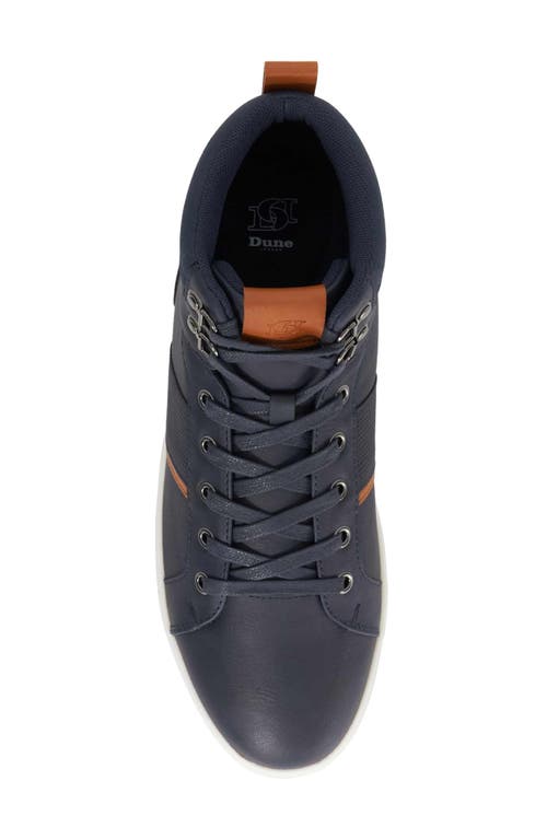 Dune London Sailors High Top Sneaker In Blue