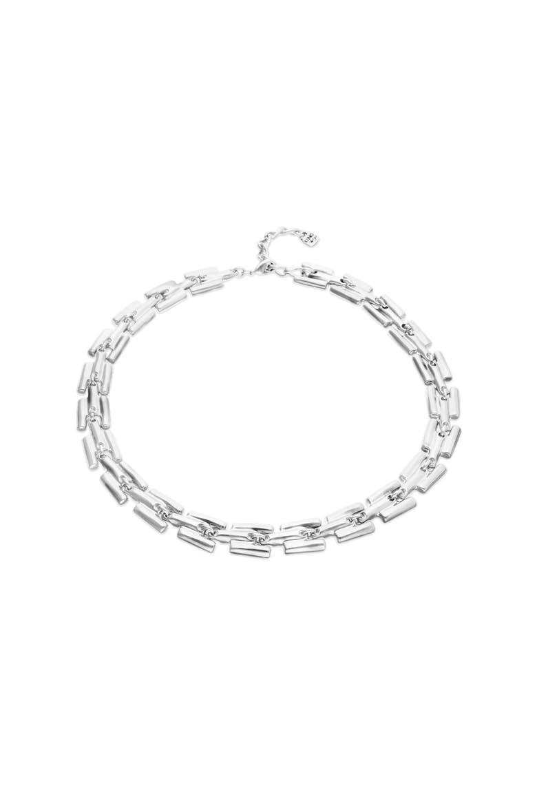 Sterling Silver Plated Necklace With Links, Alternate, color, Silver