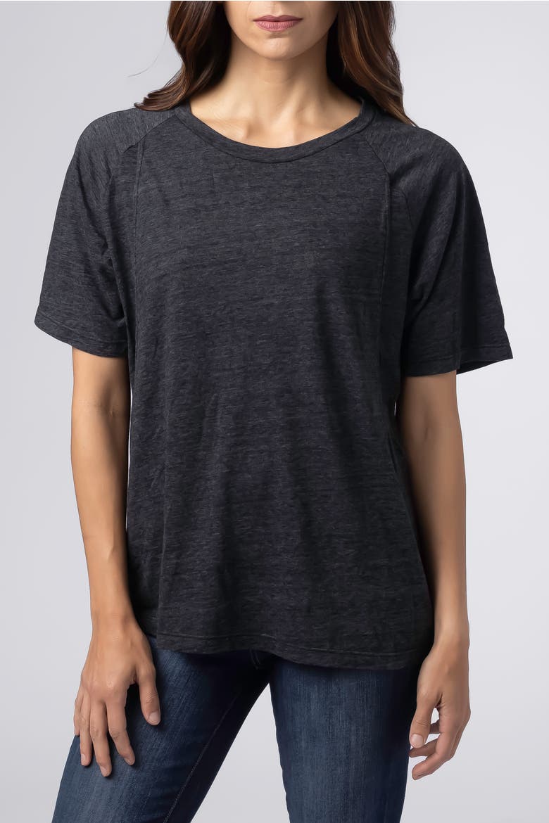Relax Nursing T Shirt Cotton Blend, Alternate, color, Black Charcoal