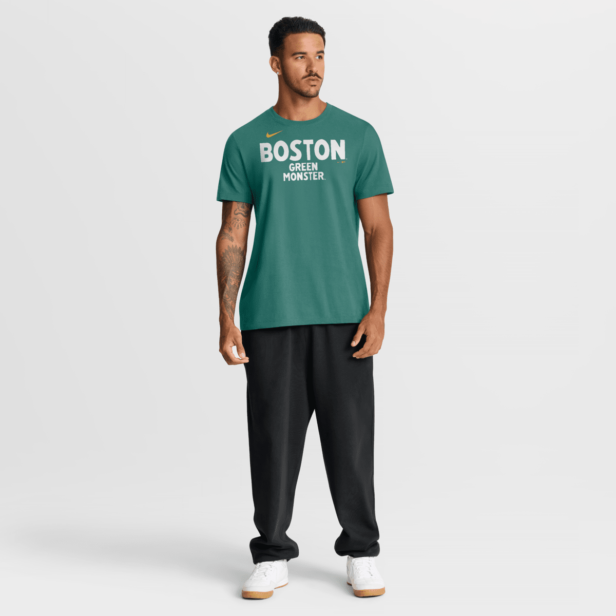 Men's Nike Green Boston Red Sox City Connect Wordmark T-Shirt - image 2