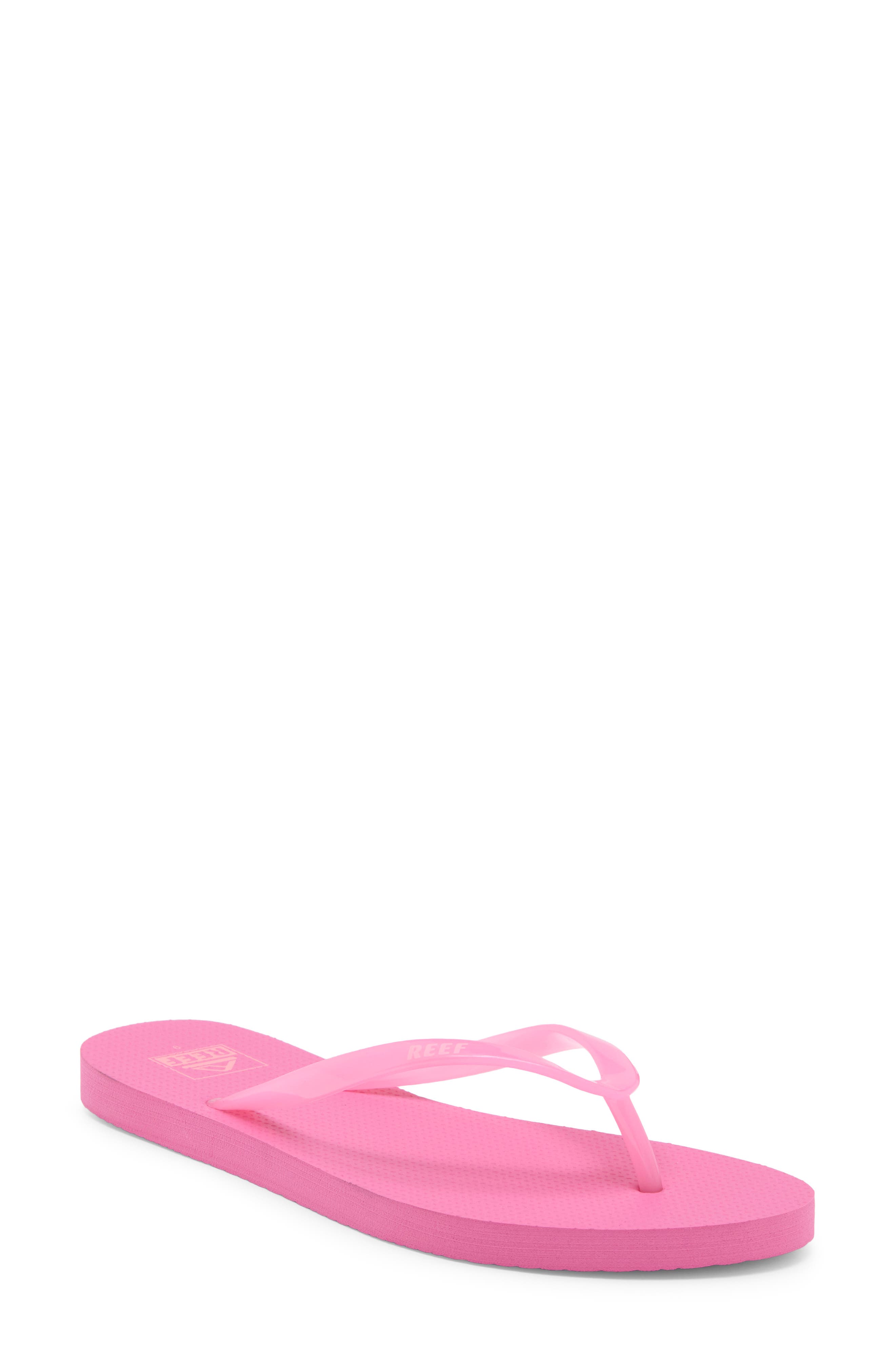 Seaside Jelly Flip Flop, Main, color, BRIGHT PINK