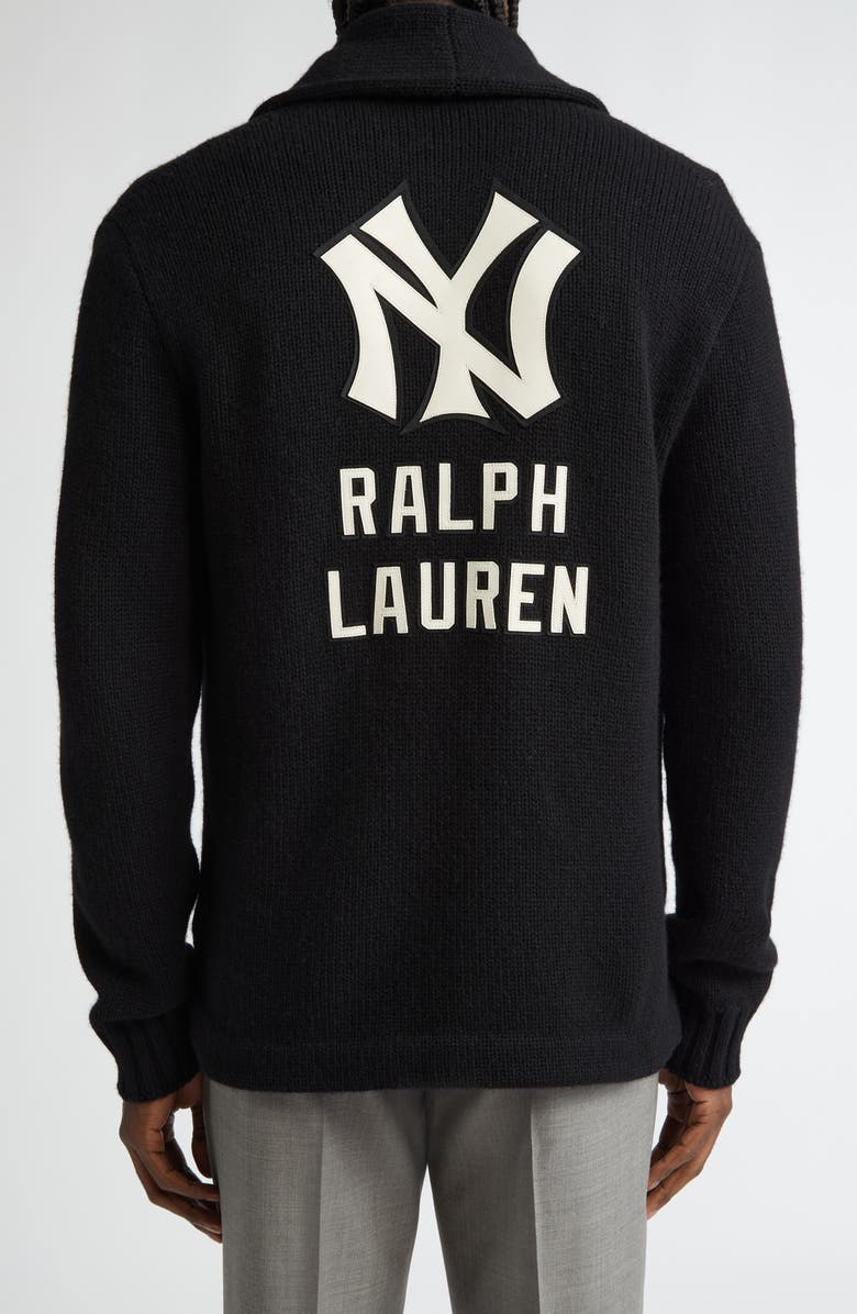 Ralph Lauren Purple Label New York Yankees<sup>™</sup> Shawl Collar Cashmere Cardigan, Alternate, color,