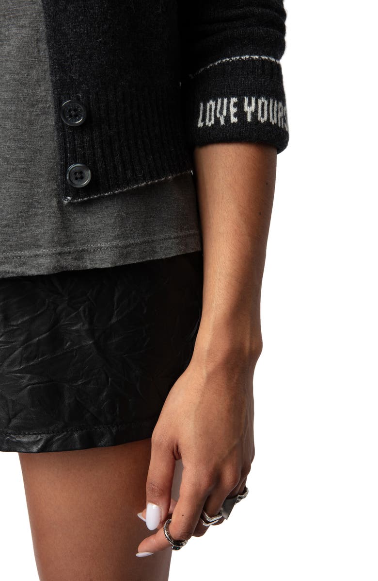 Zadig & Voltaire Voltia Cashmere Cardigan, Alternate, color, 