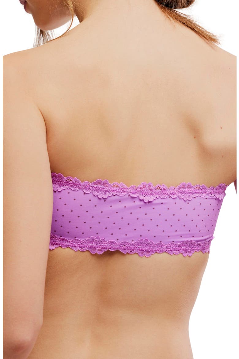 Charlie Bandeau Bra, Alternate, color, PURPLE DOT