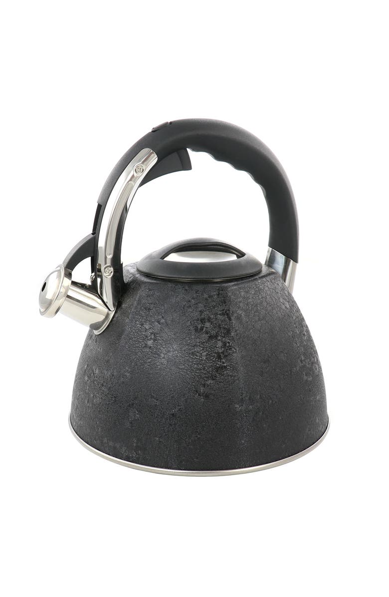 Mr. Coffee 3 Quart Stainless Steel Whistling Tea Kettle with Stay Cool Handle, Main, color, Black