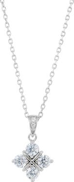 SAVVY CIE JEWELS Cubic Zirconia Grid Pendant Necklace