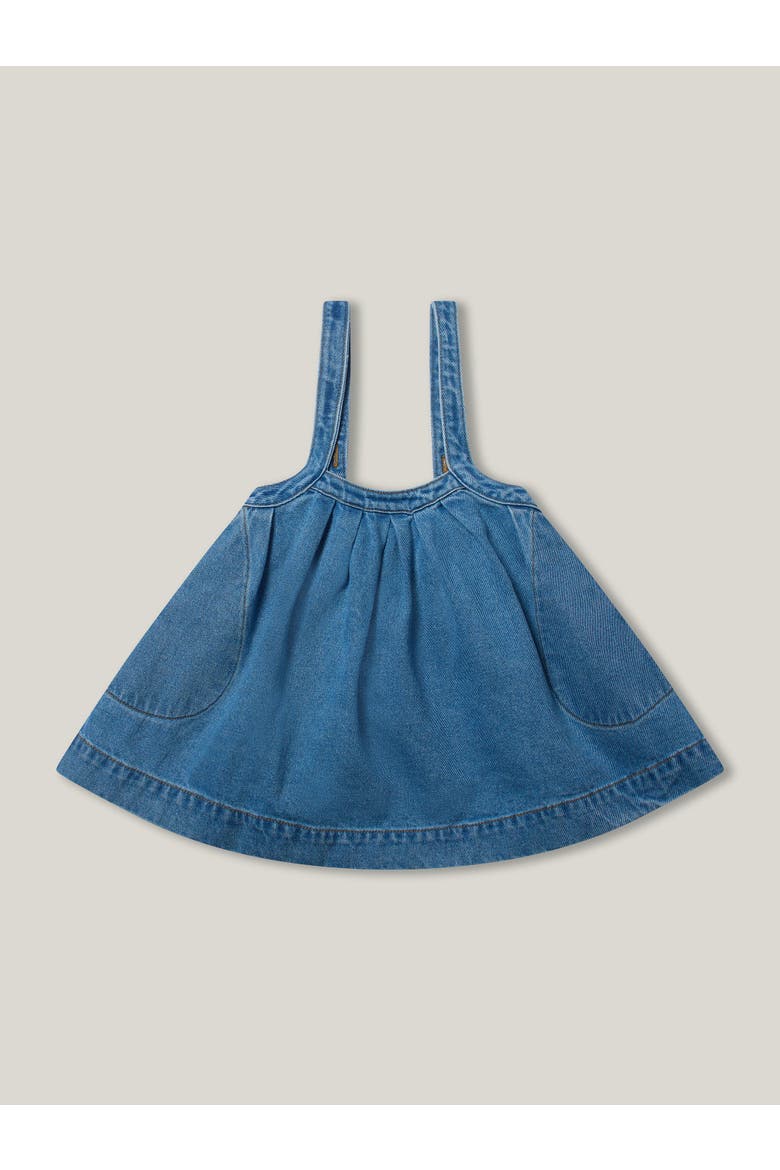 The Oversized Denim Pinafore Baby, Alternate, color, light denim