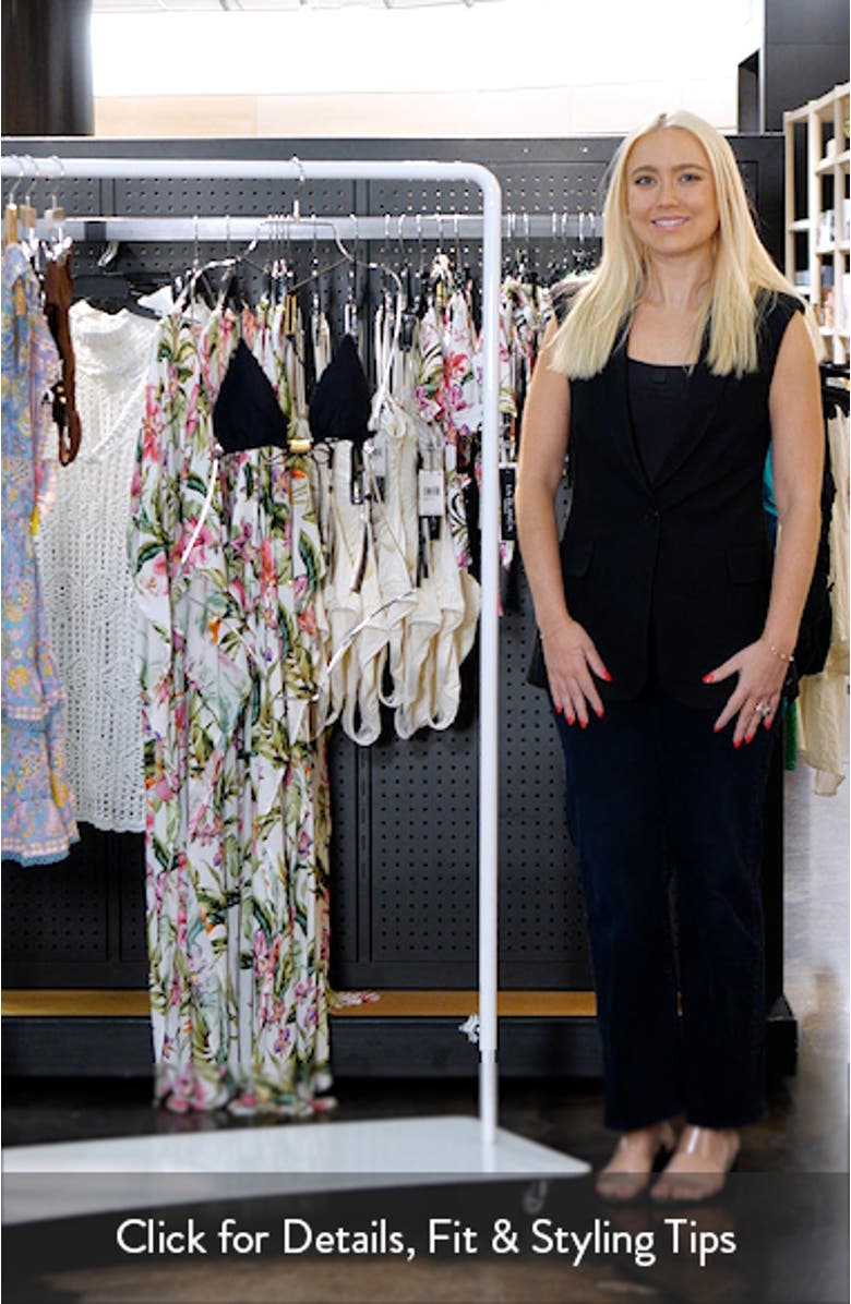 Stacy T-Back Beaded Triangle Bikini Top, sales video thumbnail