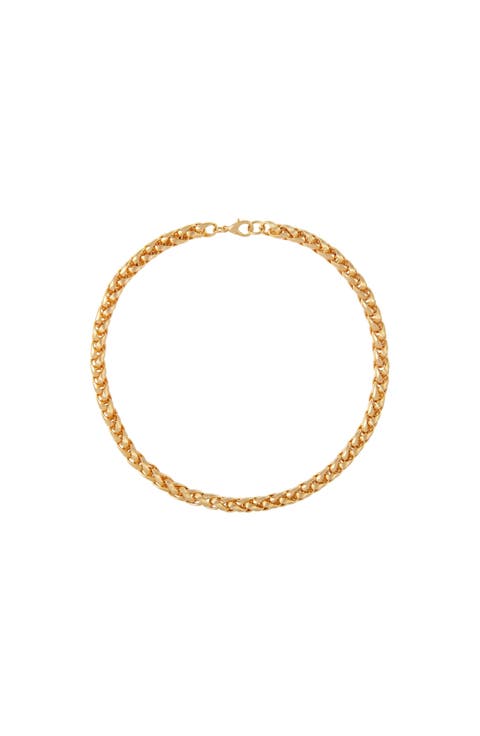 1980s Vintage Wheat Chain Necklace