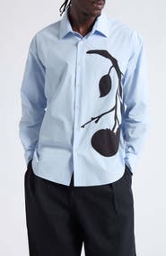 JW Anderson Persimmon Applique Cotton Shirt