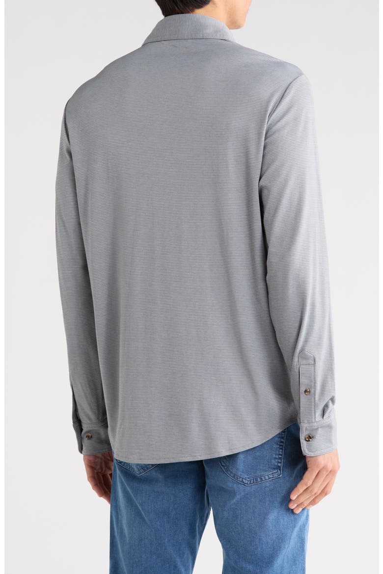 Evening Bonfire Button-Up Shirt, Alternate, color, HEATHER QUIET SHADE