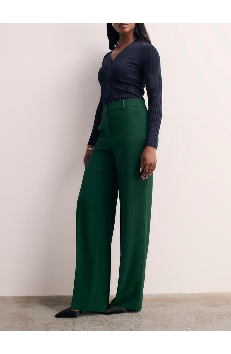 The Fold Adelaide Clever Crepe Pants, Alternate, color, Green