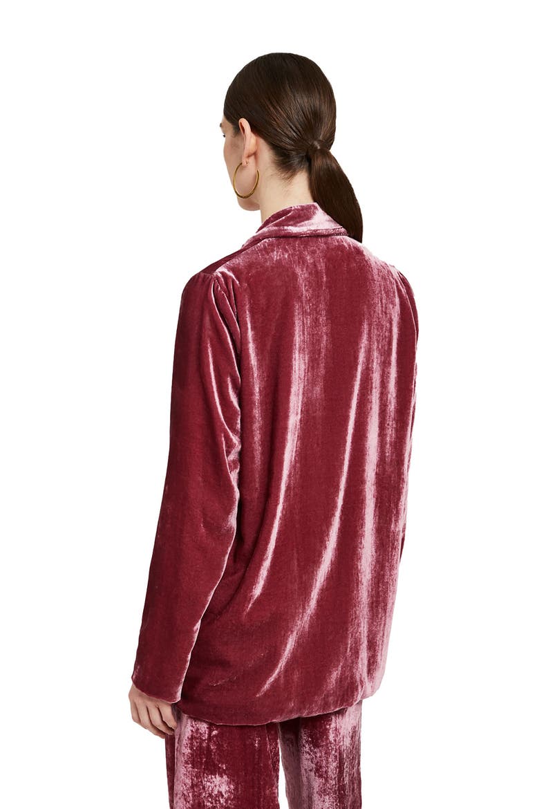 Velvet Blazer, Alternate, color, Pink