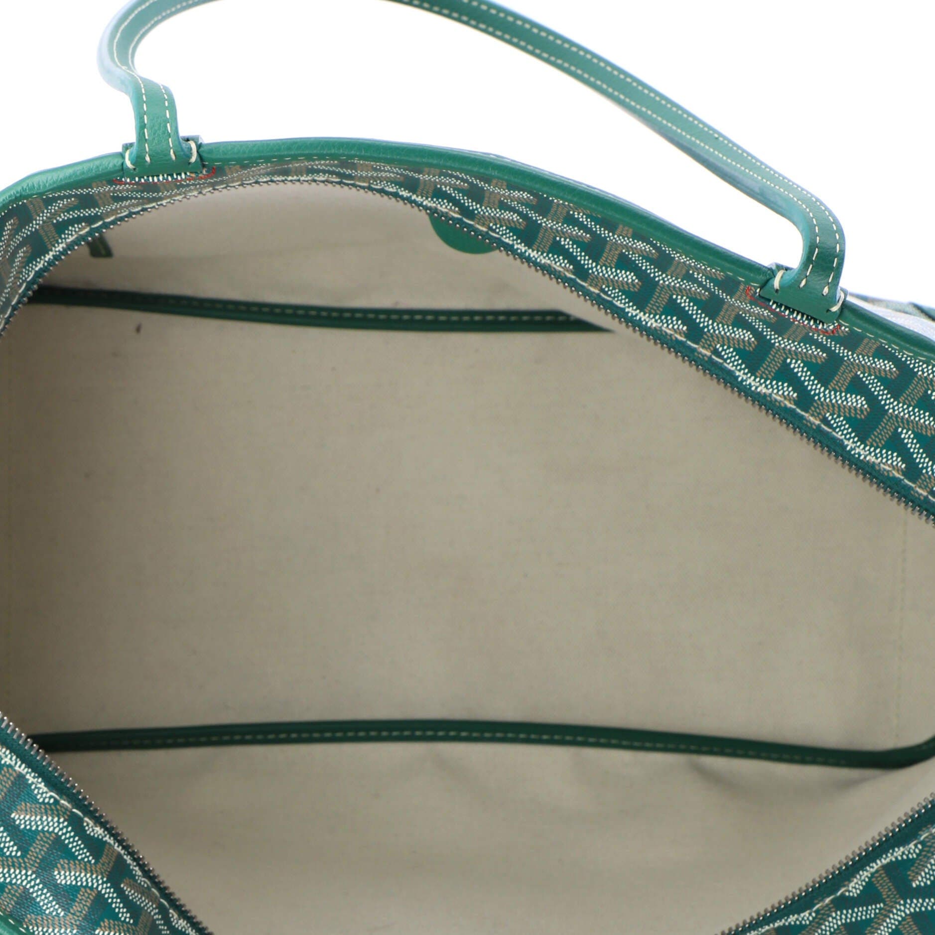 Pre-Owned Goyard Artois Tote Coated Canvas MM, Alternate, color, Green