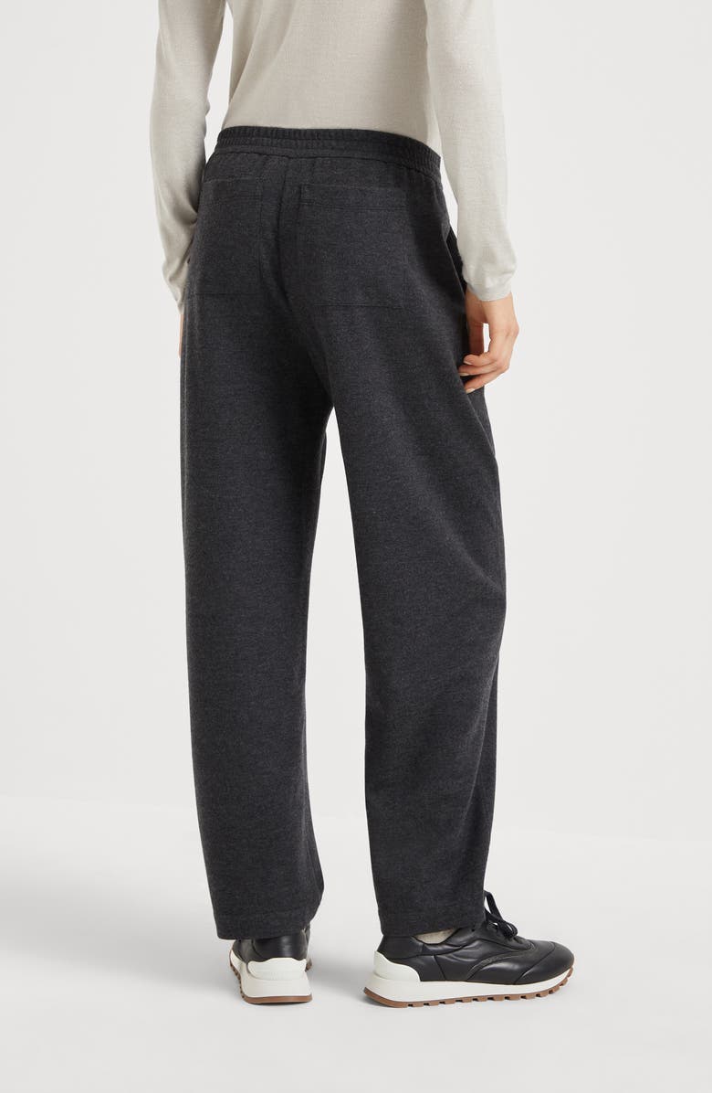 Brunello Cucinelli Cashmere interlock track trousers, Alternate, color, 